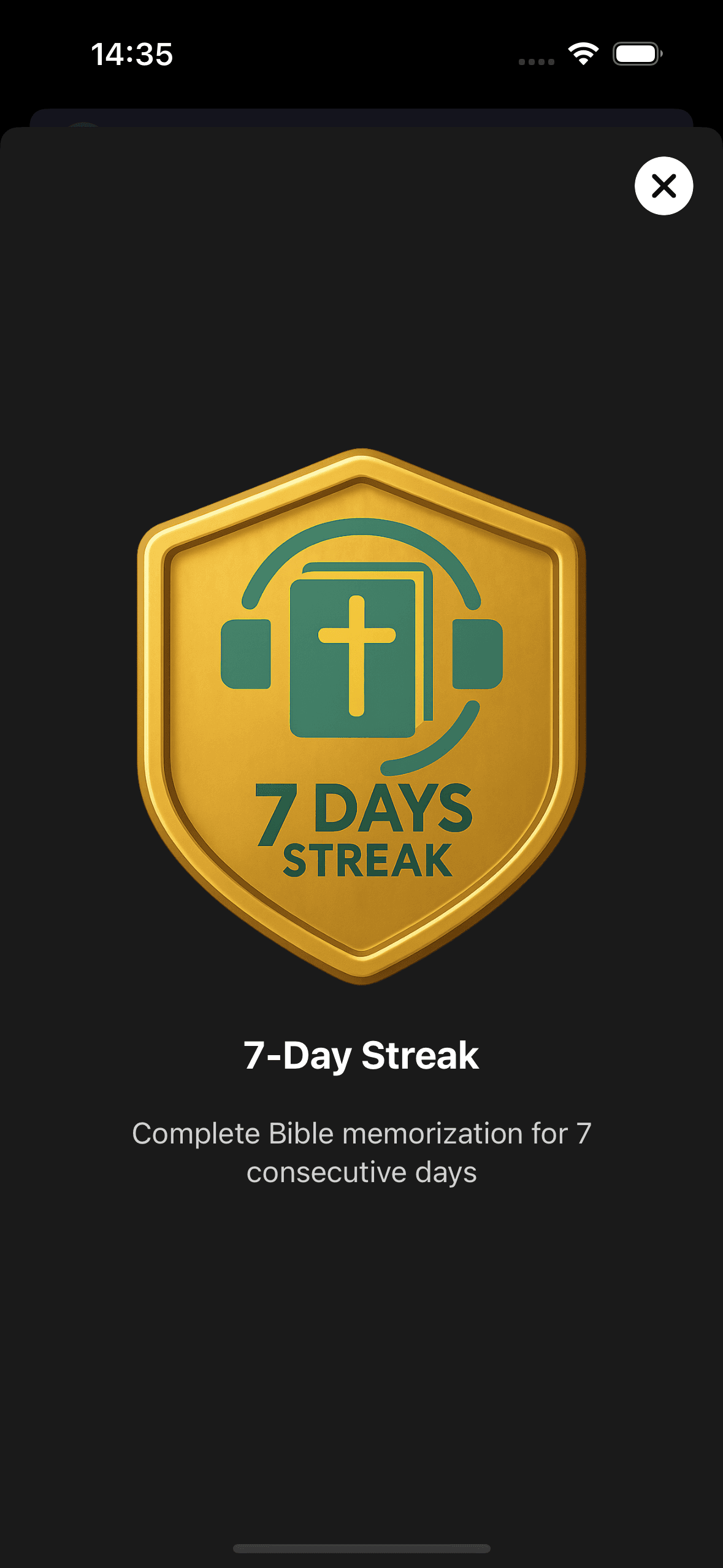 Achievement badge