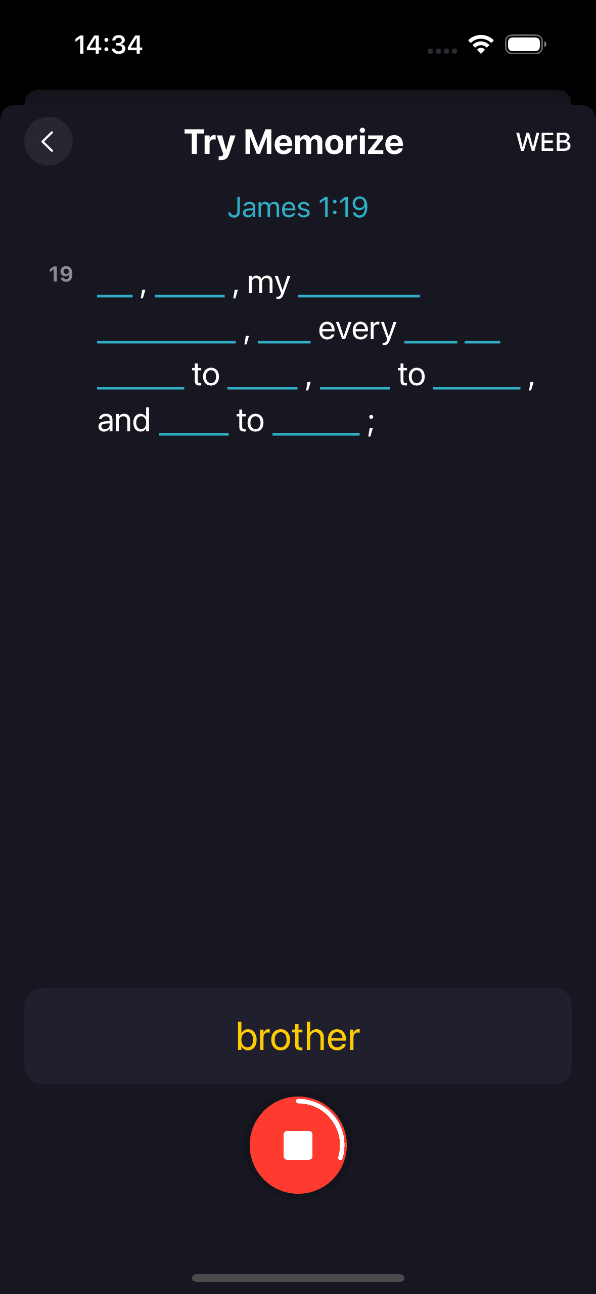 Try to Memorize stage screenshot